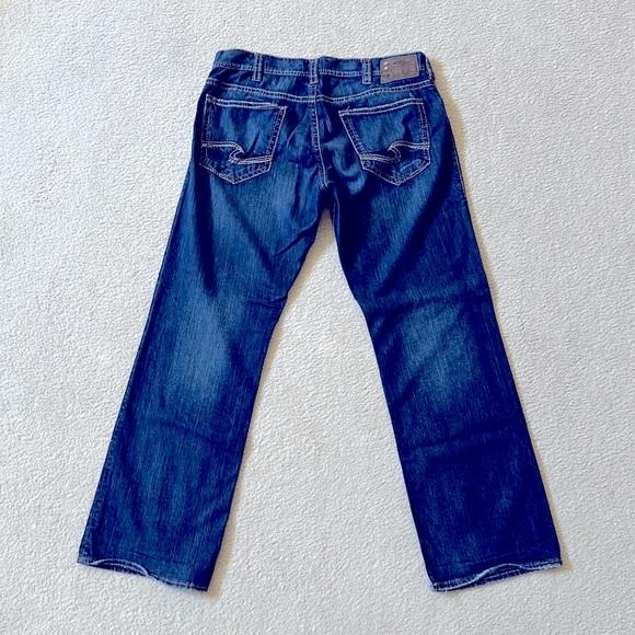 SOLD Silver Zac men’s jeans. 38/34 Relaxed Fit Bootcut Straight Leg Jeans EUC - Picture 2 of 9